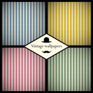 Set of vintage striped patterns