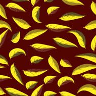 seamless pattern of yellow leaves