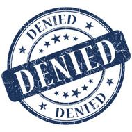 DENIED Blue stamp
