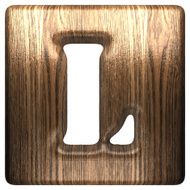 Vector wooden figure l