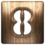 Vector wooden figure 8
