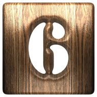 Vector wooden figure 6
