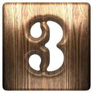 Vector wooden figure 3