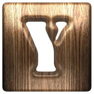 Vector wooden figure y