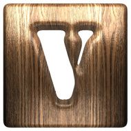 Vector wooden figure v