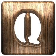 Vector wooden figure q