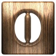 Vector wooden figure o