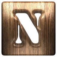 Vector wooden figure n