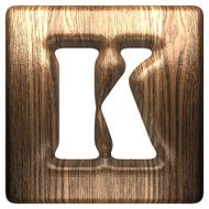 Vector wooden figure k