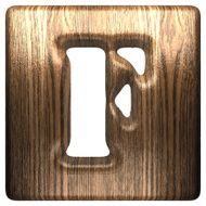 Vector wooden figure f