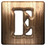 Vector wooden figure e