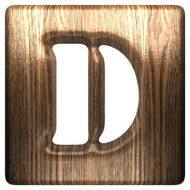 Vector wooden figure d