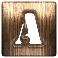 Vector wooden figure a