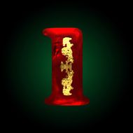 vector velvet 1 letter with gold