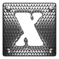 vector metal figure x