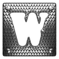 vector metal figure w