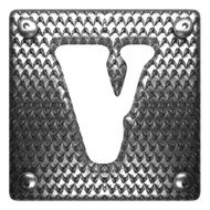vector metal figure v