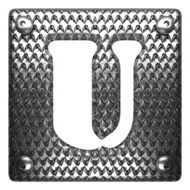 vector metal figure u