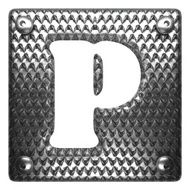vector metal figure p