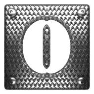 vector metal figure o