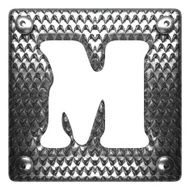 vector metal figure m