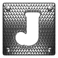 vector metal figure j