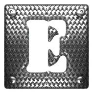 vector metal figure e