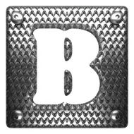 vector metal figure b