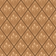 seamless brown floral pattern - vector
