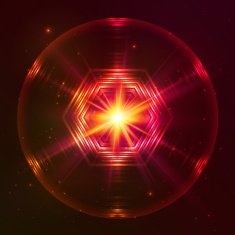 Fire red vector abstract sphere N2
