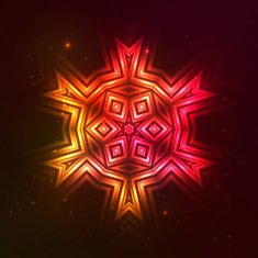 Fire red vector star N16