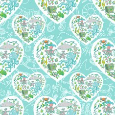 Sea life heart pattern