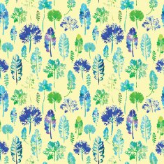 watercolor pattern of leaves seamless texture background N19