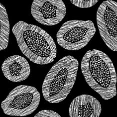 Monochrome papaya backdrop Endless harvest texture repeating background