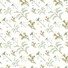 Seamless pattern with beautiful spring flowers and plants N10