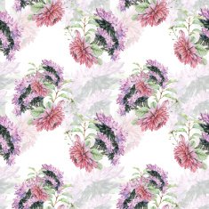 Seamless pattern with beautiful spring flowers and plants N11