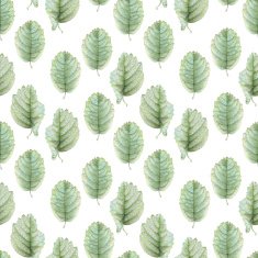 Seamless pattern with beautiful spring leaves N5