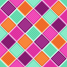 seamless colorful geometric square pattern N2