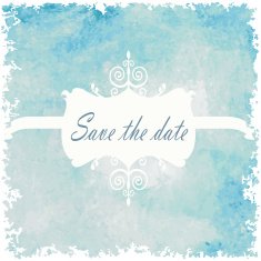 Save the date blue light color wedding background Vintage sweet