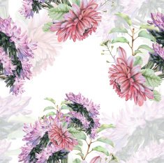 Seamless pattern with beautiful spring flowers and plants N13