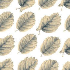 Seamless pattern with beautiful spring leaves N7