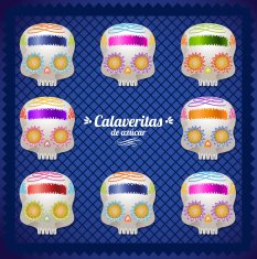 Dia Muertos Calaveritas Textura N2
