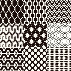 seamless black and white geometric pattern N8