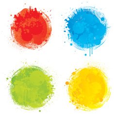 Bright colour splats