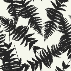 Seamless pattern of fern leaves Vector illustration N4