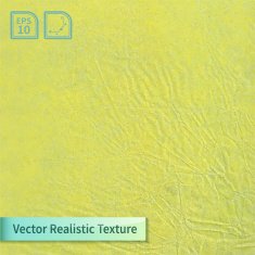 Yellow crumpled paper sheet vector texture Phototexture for your design