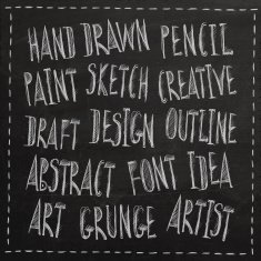 Hand drawn sketch words N2