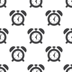 alarm clock vector seamless pattern