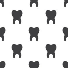 tooth vector seamless pattern