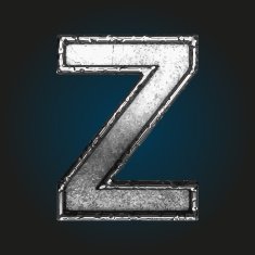 z vector metal letter